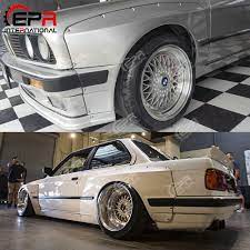 Front bumper extension, side extensions for front bumper, side skirts, front and rear wheel arch extensions, rear wing. For Bmw E30 Frp Rb Style Glass Fiber Wide Full Body Kit Racing Trim Front Splitter Lip Fender Wing Side Skirt For Bmw 3 Series Rocket Bunny Body Kit Rocket Bunny Bodykitbmw E30 Body