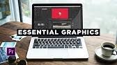 Now it's time to close after effects (or minimize because let's get real you don't ever. How To Use The Essential Graphics Panel In Adobe Premiere Pro Youtube