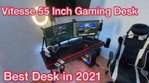It's the vitesse 55 inch gaming desk. Vitesse 55 Inch Gaming Desk Best Gaming Desk Of 2021 Unboxing Building Review Youtube