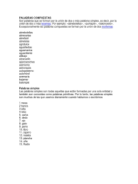Por ejemplo, se pueden crear listas de adjetivos y cuando se trata de juegos de mesa sobre el lenguaje, scrabble es probablemente la opción más obvia. Mesa Que Se Forman Palabras Maestro San Blas Palabras Simples Y Compuestas La Formacion De Palabras Incluye Un Conjunto De Procedimientos Morfologicos Que Permiten La Creacion De Nuevas Palabras A