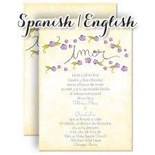Pequenas Flores Freesia Invitation Bilingual Wedding Invitations Wedding Invitations Pink Wedding Invitations