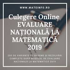 Culegere online 2021 evaluarea națională la matematică. Culegere Evaluare NaÈ›ionalÄƒ