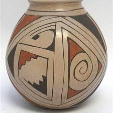 MATA ORTIZ EFFIGY pot human signed Manuel Olivas 8" tall 6& 1/2" dia.  $240.00