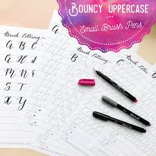 Bouncy Uppercase Alphabet A Z For Small Brush Pens N Kelly Creates The word calligraphy is derived from greek, meaning beautiful writing.
