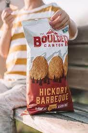 Bag Of Hickory Bbq Potato Chips By Boulder Canyon Boulder Canyon Chips Snacks Potato Chips