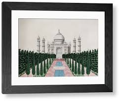 Taj Mahal Print, Agra, 19th Century. Art Prints, Posters & Puzzles from Heritage Images