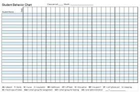 Student Behavior Chart Log For Middle School Or High School