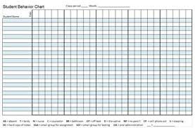 student behavior chart log for middle school or high school