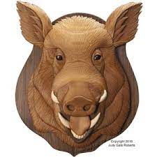 Intarsia Wild Boar Pattern Intarsia Wood Patterns Intarsia Wood Intarsia Patterns