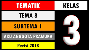 Soal Tematik Kelas 3 Tema 8 Subtema 1 Dan Kunci Jawaban Aku Anggota Pramuka Youtube