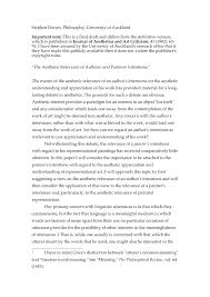 Introduced into the philosophical lexicon during the eighteenth century, the term 'aesthetic' has come to designate, among other things, . Pdf The Aesthetic Relevance Of Authors And Painters Intentions