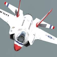 Us Air Force F 35 A Lightning Ii Thunderbirds With Pilot 3d Model Max Tga 2 Usaf Thunderbirds Fighter Aircraft Airplane Fighter