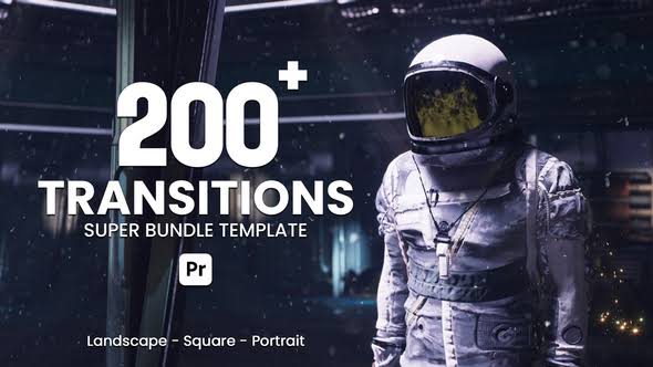 Transitions Super Bundle – 200+ Dynamic 4K/HD/Square/Portrait Transitions