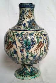 Antique Islamic Iznik Kutahya Ceramic Pottery Vase Ceramics Pottery Vase Pottery Art Ceramic Pottery