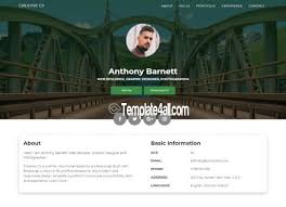 It is simple and flat designed. Free Bootstrap Creative Cv Resume Css Template