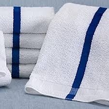 The top countries of suppliers are india. Amazon Com 6 New White Blue Center Stripe Bath Pool Towels Hotel Motel 22x44 Absorbent By Omni Linens Home Kitchen