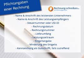 Maybe you would like to learn more about one of these? Pflichtangaben Einer Rechnung Rechnung Schreiben De
