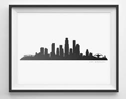 Los Angeles Skyline Silhouette Printable Skyline Los Etsy Los Angeles Skyline Skyline Silhouette Graffiti Alphabet