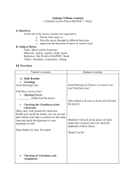 Always end your prayer in the name of jesus. Lesson Plan In Music 7 Music And Its Functions Lesson Plan Classroom