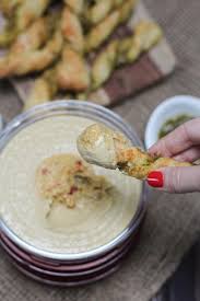 Nests with red pepper cream vegan. Best Holiday Healthy Dippers For Hummus Dip Gluten Free And Vegetarian Appetizers Abbey S Kitchen