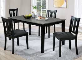 The clock is ticking on over half a million deals! Carbey 5 Pc Dark Gray Black Dining Table Set By Furniture Of America