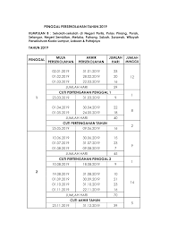 Penggal persekolahan tahun 2018 hampir bermula. Makluman Sesi Persekolahan 2019 Smk La Salle Pj