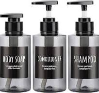 Empty Shampoo Bottles, Segbeauty 10.1oz Plastic Pump Dispenser Bottle, 3pcs  300ml Refillable Shampoo Pump Bottles for Shower, Grey Pump Bottles for ...