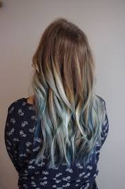 A Touch Of Blue Longhair Blonde Balayage Highlights Bluehair Loosewaves Hair Color Streaks Peekaboo Hair Hair Color Blue