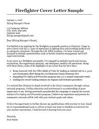 47 For Firefighter Cover Letter Samples Resume Format