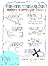I created this fall scavenger hunt to take with us on a walk around the neighborhood. Free Pirate Treasure Nature Scavenger Hunt Printable Pirate Activities Pirates Pirate Treasure