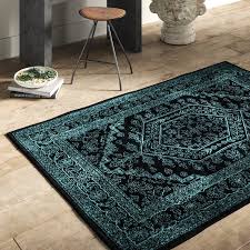 Black And Teal Area Rug Connie Black Teal Area Rug In 2020 Area Rugs Teal Area Rug Teal Rooms