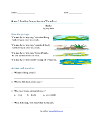 These reading worksheets will help kids practice their comprehension skills. Reading Worksheets First Grade Reading Worksheets