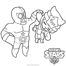 We hebben mooie plaatjes van de personages uit het supercell vechtspel brawl stars om in te kleuren. Brawl Stars El Primo And Sandy Coloring Pages Xcolorings Com