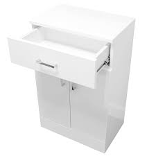 The mayford gloss white corner bathroom cabinet with mirrored door is suited to smaller bathrooms and cloakrooms. Purchase The Salerno High White Gloss Bathroom Cabinet Back2bath