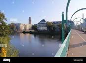 Muelheim an der Ruhr city in Germany. Cityscape with River Ruhr ...