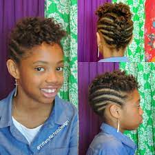Scores of hairstyles for girls and boys with short hair. Natural Hairstyle For Kids Flat Twist And Roller Set Hairstyle Hype Hair