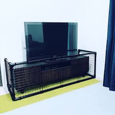 リビング テレビ台 ワイヤーネット セリア ベビーガード などのインテリア実例 2018 10 14 20 31 30 roomclip ルームクリップ ベビーガード リビング テレビ台 ベビーゲート 手作り