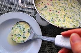 Okroschka Servieren Sommer Suppe Kalte Suppe Kalte Suppe Rezept