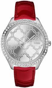 Γυναικείο ρολόι Guess με κόκκινο δερμάτινο λουράκι W0579L4 - Dimasis.gr