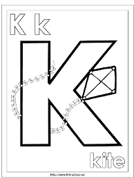 Free letter k alphabet printable activities: K For Kite Coloring Page At Http Www First School Ws T Alpha Kiteb Htm Abc Letters Templates Prints