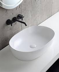 Tête de robinet céramique 1/4 tour, en 3/4 pour robinet d´arrêt encastré. Vasque A Poser Clas 600x400mm En Ceramique Blanc Sans Trou De Robinet