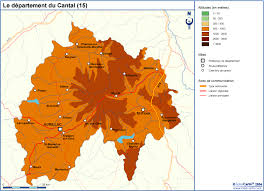 Amenagement foncier agricole et forestier lié au projet «. Carte Geographique Touristique Et Plan Du Cantal 15 Aurillac