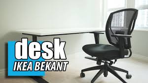 Classically designed wooden desk with rustic. Ikea Bekant Desk Non Motorized Height Adjustable Sitting Desk Modified Tabletop Youtube