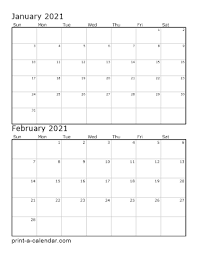 Download this free monthly planner printable 2021, vertical layout. 2021 Two Months Per Page Vertical Stacked Printable Calendar