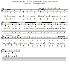 Rem we don't need no education rem we don't need no thoughts controlled rem no dark sarcasm in the class room rem sol teacher leave those kids alone… Another Brick In The Wall Mandolin Tab Tenor Banjo Tabs