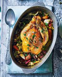 Pot Roast Chicken With Beans Poule Au Pot Recipe Delicious Magazine