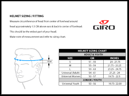 Giro Remedy Size Chart