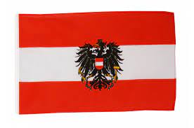 Bgfint österreich flagge mit adler fahne austria 150x90cm stoff 100g/qm maße: Flagge Fahne Osterreich Mit Adler Mit Hohlsaum Flaggenfritze De