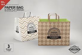 Xl Paper Bag With Flat Handles Packaging Mockup 284096 Branding Design Bundles In 2020 Design Mockup Free Mockup Psd Packaging Mockup