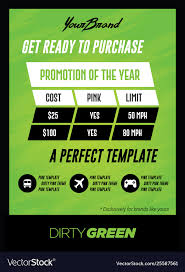 Bold Green Pricing Chart Flyer Or Poster Template